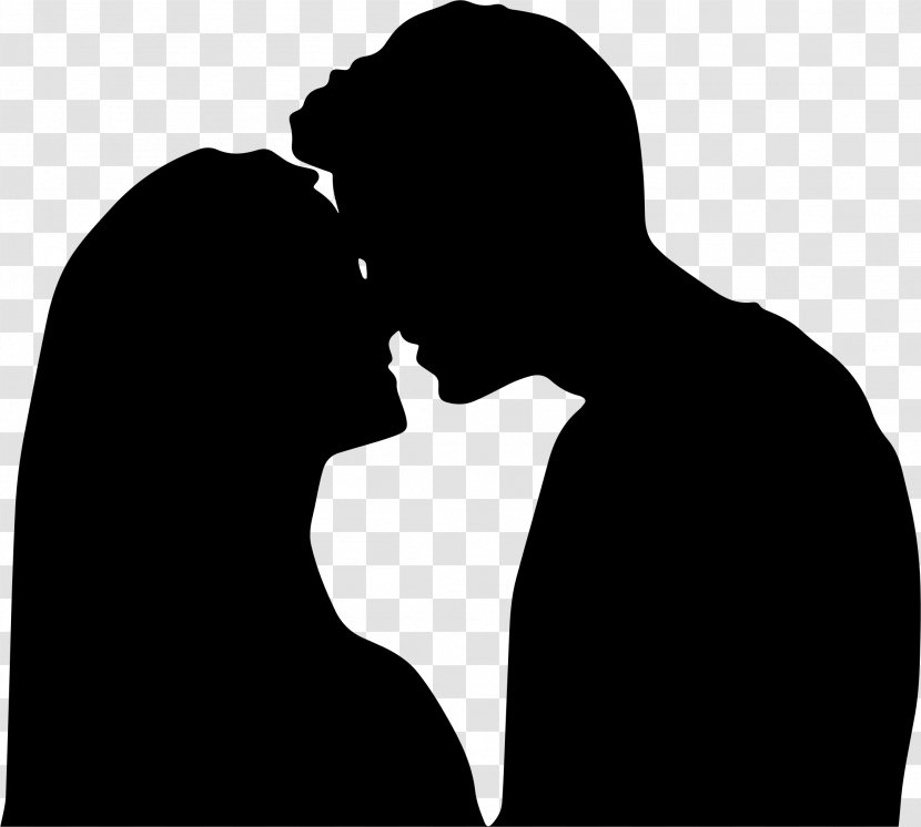 Intimate Relationship Silhouette Interpersonal Clip Art - Couple - Kiss Vector Transparent PNG