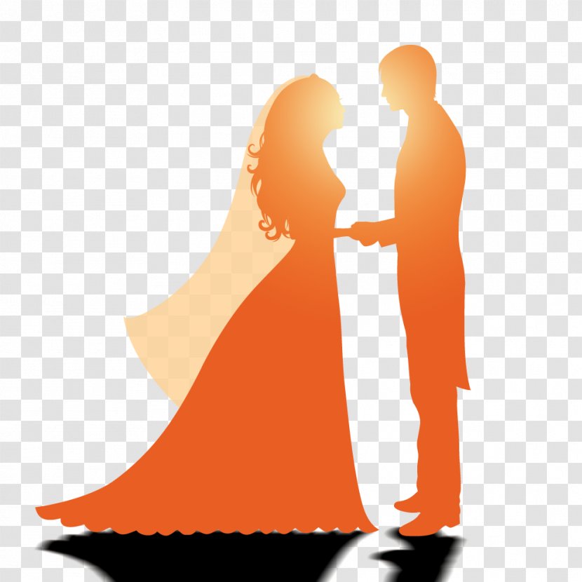 Wedding Marriage Silhouette - Conversation - New Hand On The Transparent PNG
