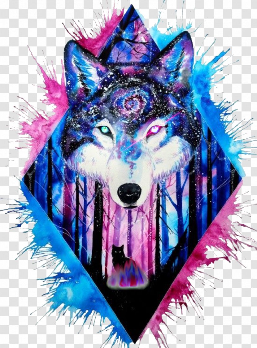 Gray Wolf Watercolor Painting Drawing Transparent PNG