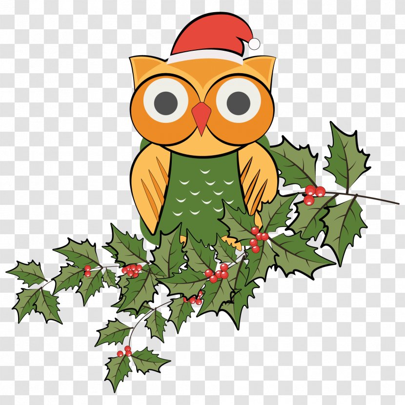 Owl Clip Art Image Illustration - Christmas Tree - After Shopping Transparent PNG