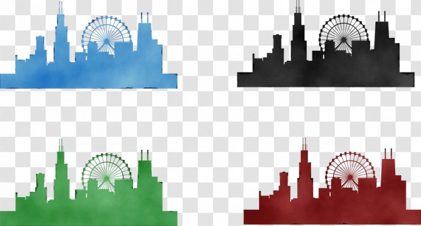 City Skyline Silhouette - Drawing - Place Of Worship Building Transparent PNG