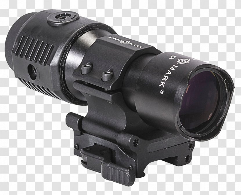 Sightmark 3X Tactical Magnifier Slide To Side SM26008 Ultra Shot Plus Red Dot Sights Telescopic Sight - Video Camera Transparent PNG