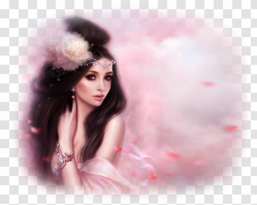 Digital Art Female Desktop Wallpaper - Flower - Design Transparent PNG