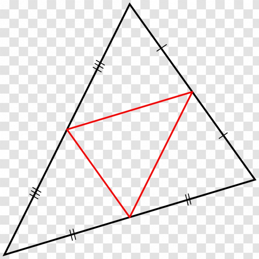 Medial Triangle Midpoint Median Equilateral - TRIANGLE Transparent PNG