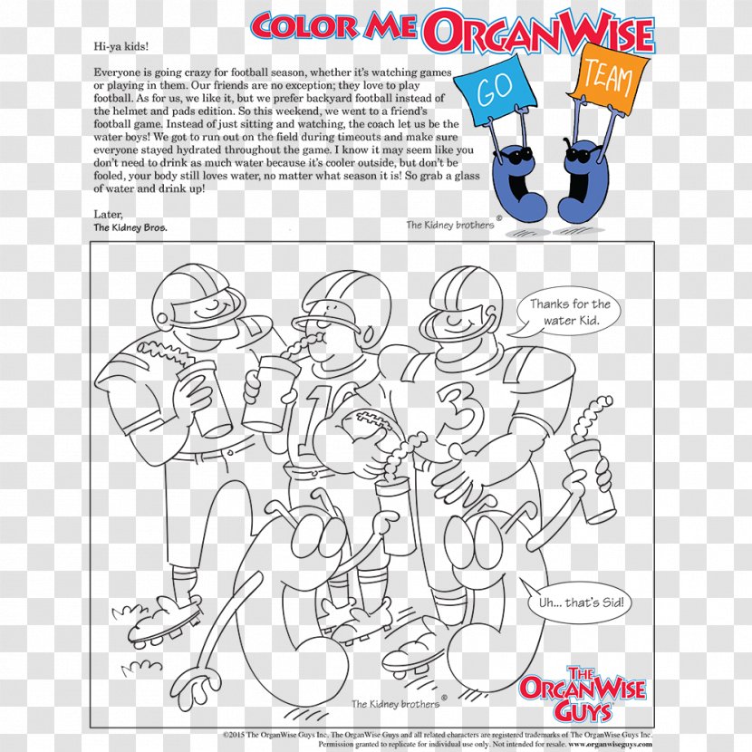 Coloring Book The OrganWise Guys Child Activity - Watercolor - Halal Transparent PNG