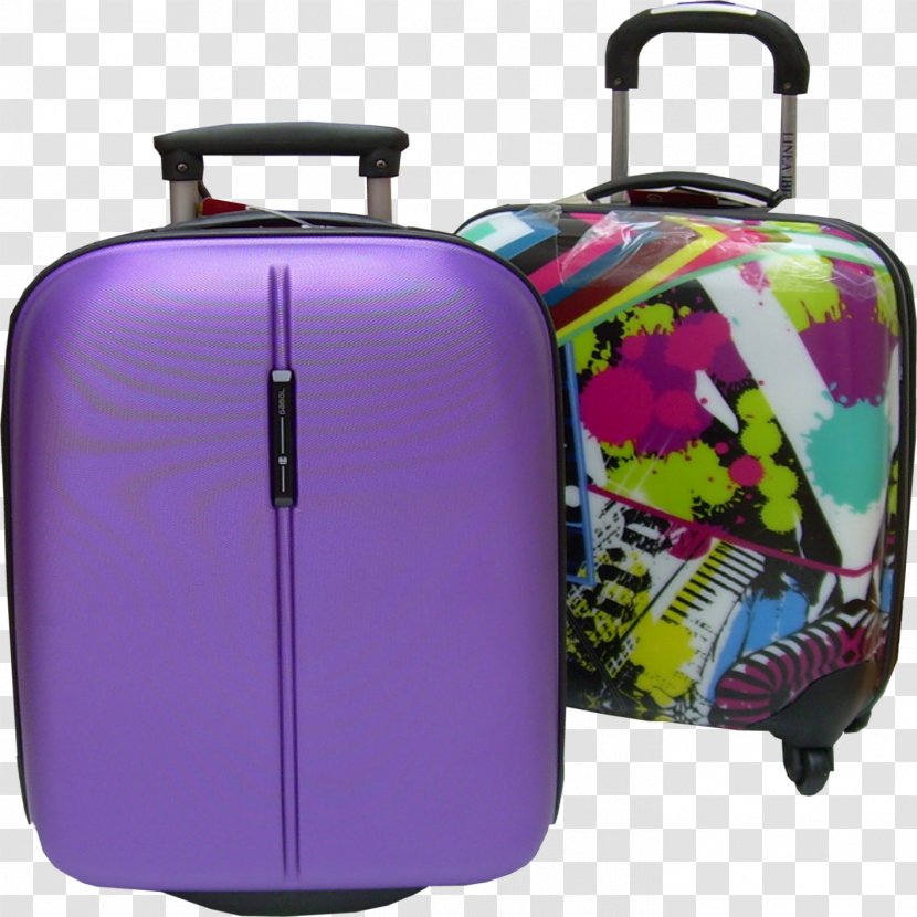 Airplane Travel Suitcase Backpack Baggage - Purple Cool Material Free To Pull Transparent PNG