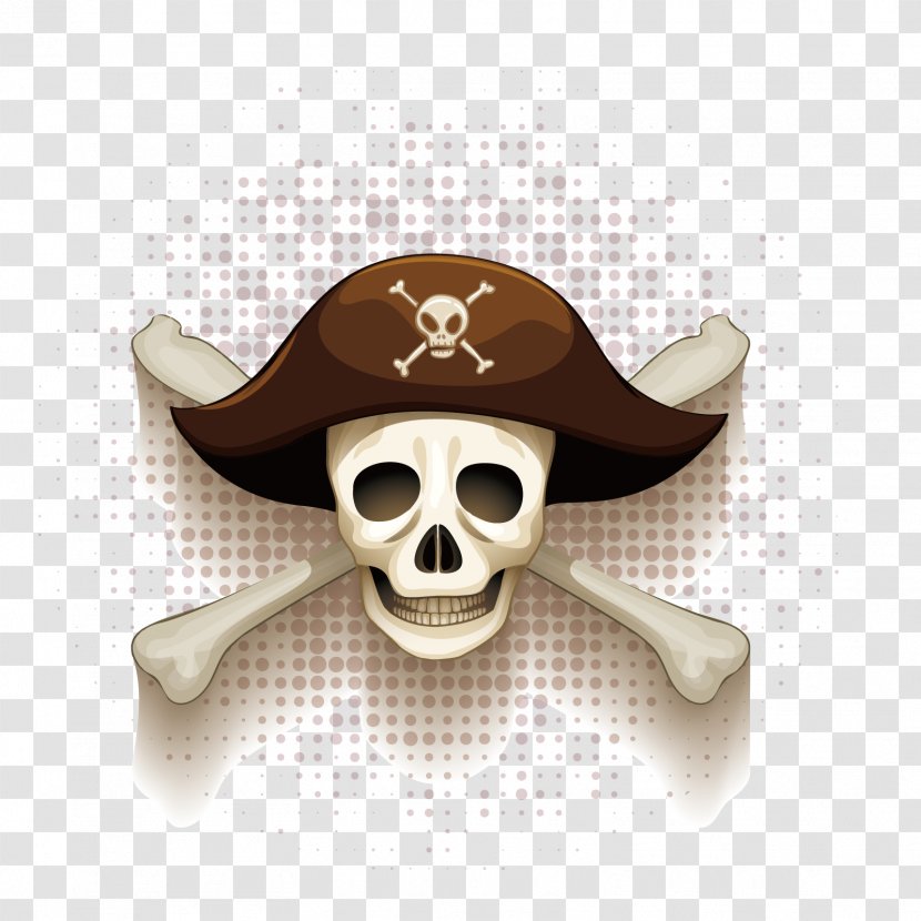 Piracy Royalty-free Illustration - Royaltyfree - Vector Pirate Skeleton Transparent PNG