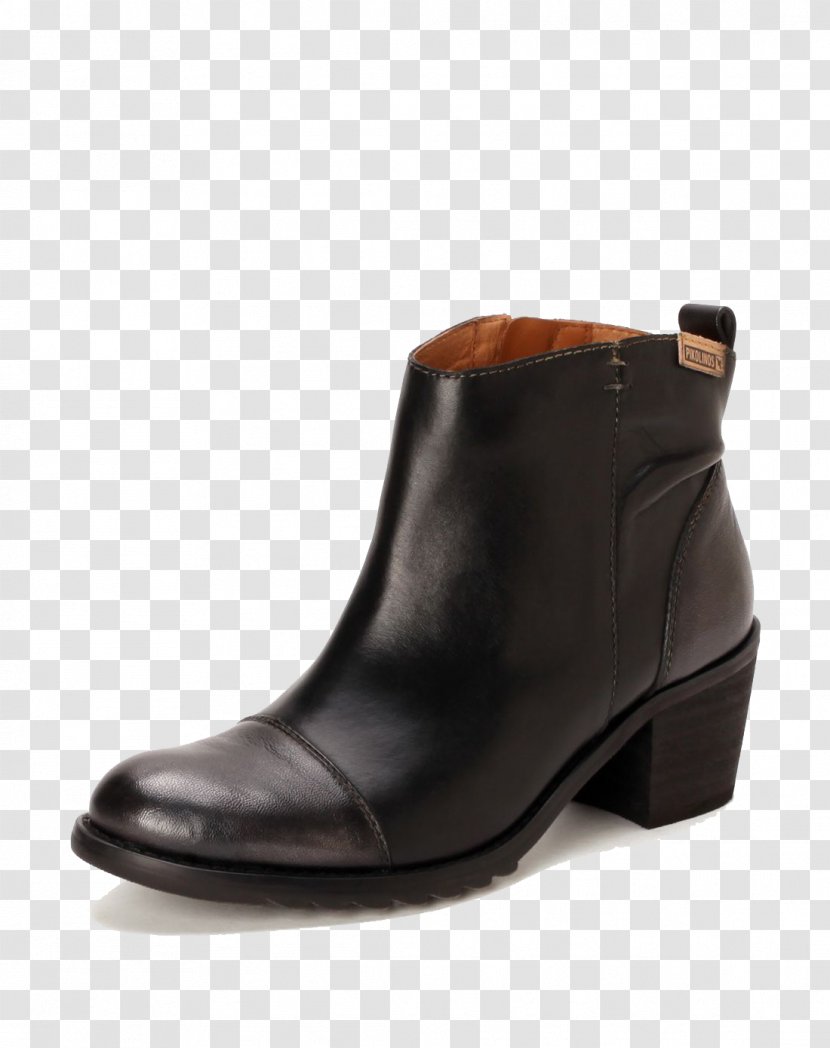 Boot Cattle Leather Download - Black - Simple First Layer Of Cow Round Women's Boots Transparent PNG
