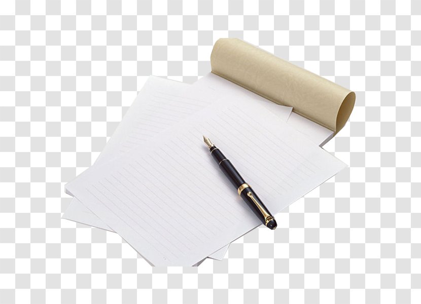 Paper Pen - Exercise Book - Write A Composition, Pen, Piece Of Transparent PNG