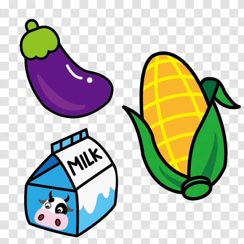 Vegetable Corn Clip Art Image - Aubergines - Drops Of Milk Transparent PNG