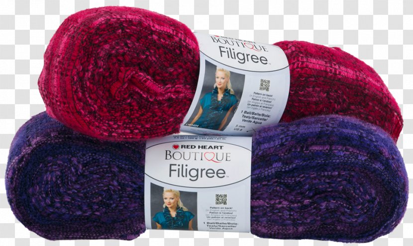 Yarn Wool Scarf Crochet Knitting - Purple - Pattern Transparent PNG