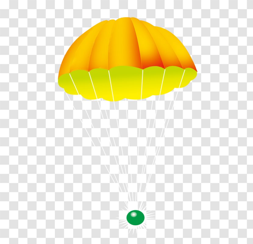 Parachute Cartoon Clip Art - Yellow Transparent PNG