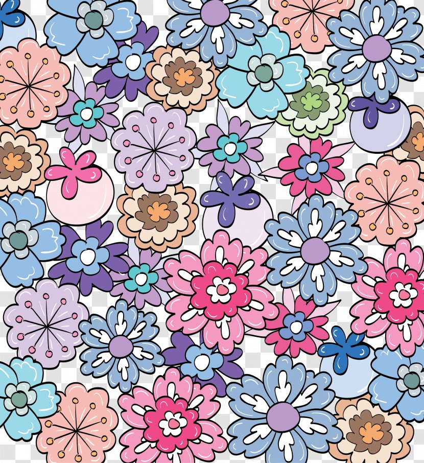 Flower Floral Design Pattern - Japanese Small Fresh Vector Transparent PNG