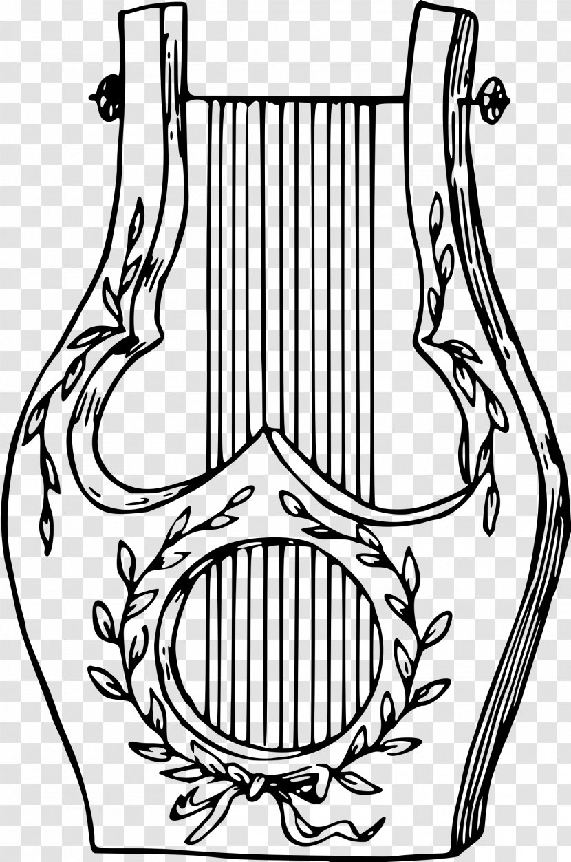 Musical Instruments Lyre Drawing Clip Art - Heart Transparent PNG