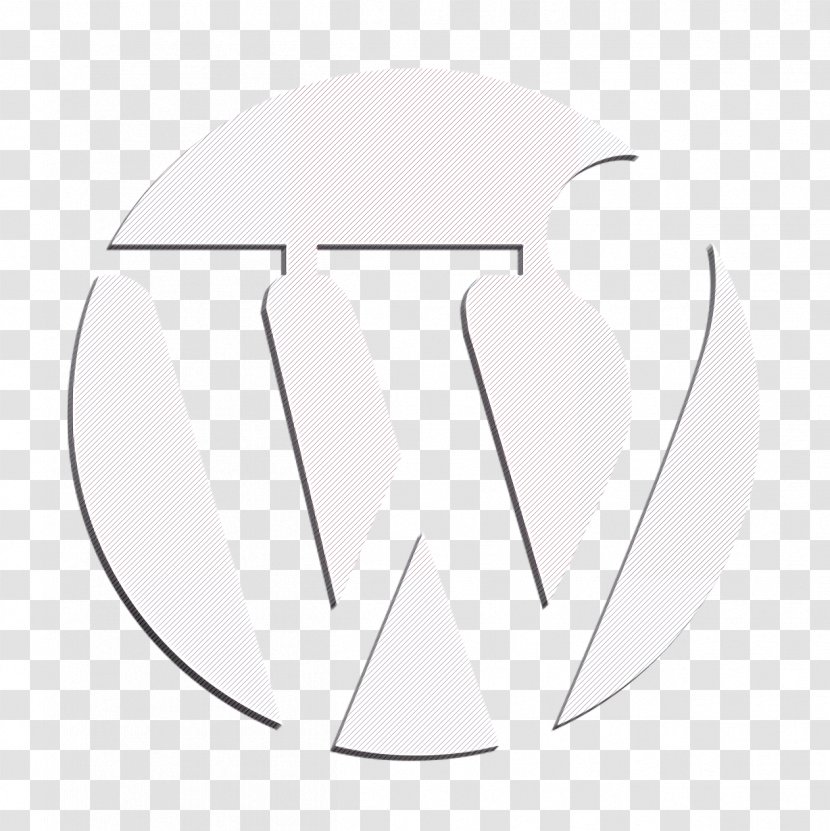 Wordpress Icon - Blackandwhite - Emblem Transparent PNG