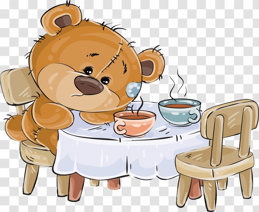 Stock Photography Illustration Royalty-free Clip Art - Heart - The Lonely Bear At Table Transparent PNG