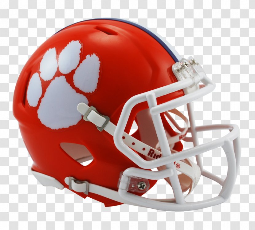 Clemson Tigers Football University American Helmets Riddell - Lacrosse Helmet - Mini Transparent PNG