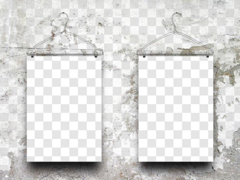 Wall Brick Stock Photography Film Frame - Black And White - Billboard On The Transparent PNG
