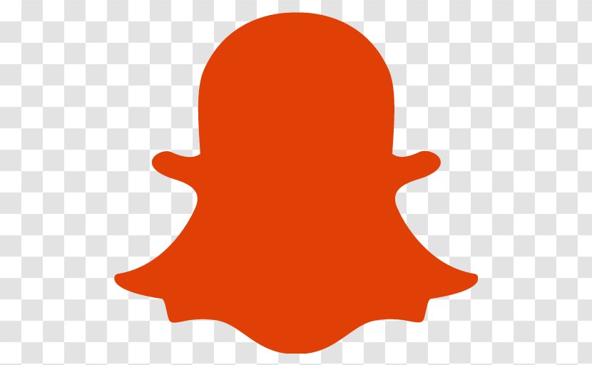 Snapchat - Orange - Sticker Transparent PNG
