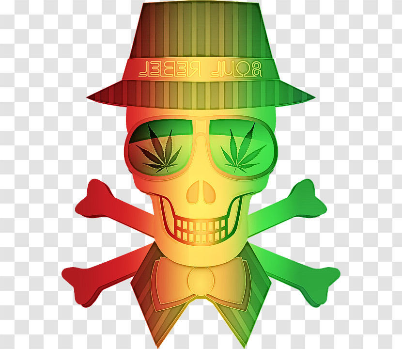 Green Cartoon Headgear Hat Skull Transparent PNG