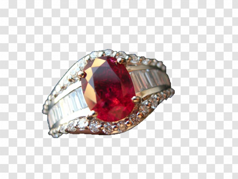 Ruby Engagement Ring Jewellery Bijou Transparent PNG