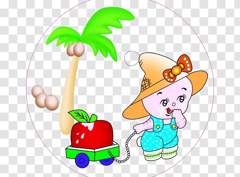 Cartoon Clip Art - Child - Apple Pulled The Transparent PNG
