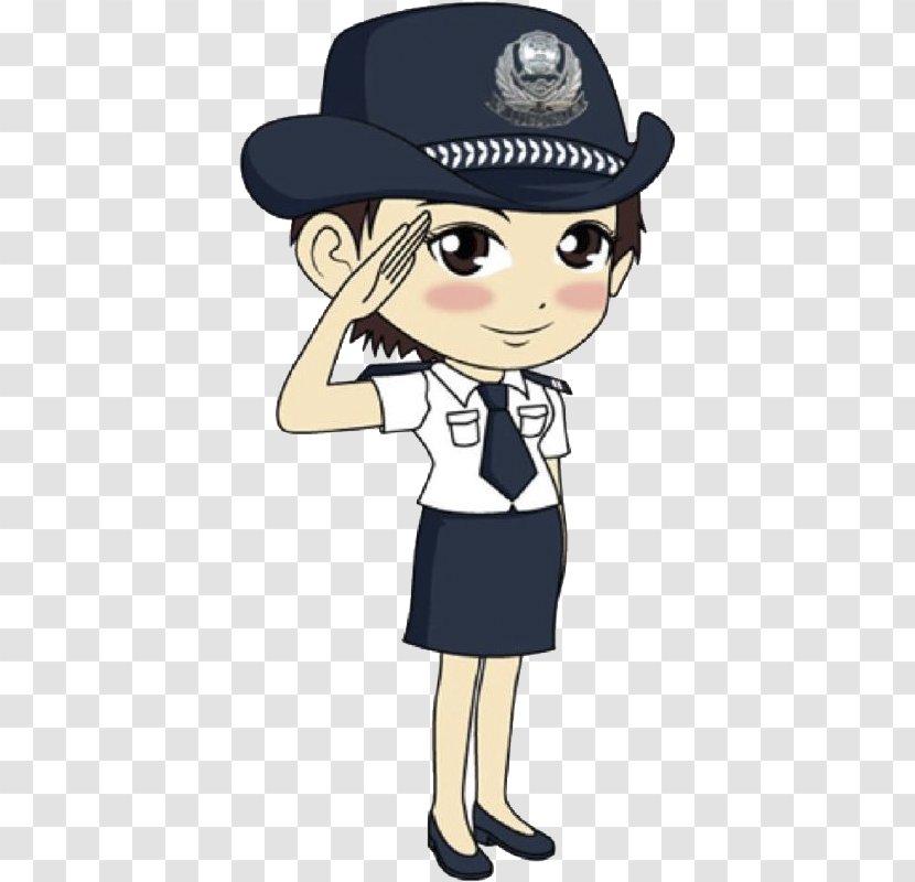 Salute Cartoon Police Officer Clip Art Illustration - Royaltyfree - Memorial Day National Week Transparent PNG