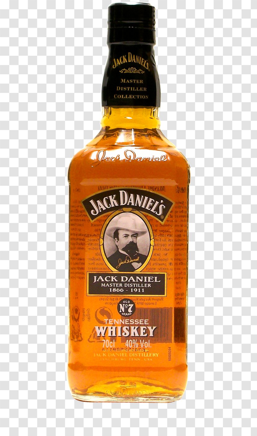Tennessee Whiskey Jack Daniel's Distilled Beverage Bourbon - Glass Bottle Transparent PNG