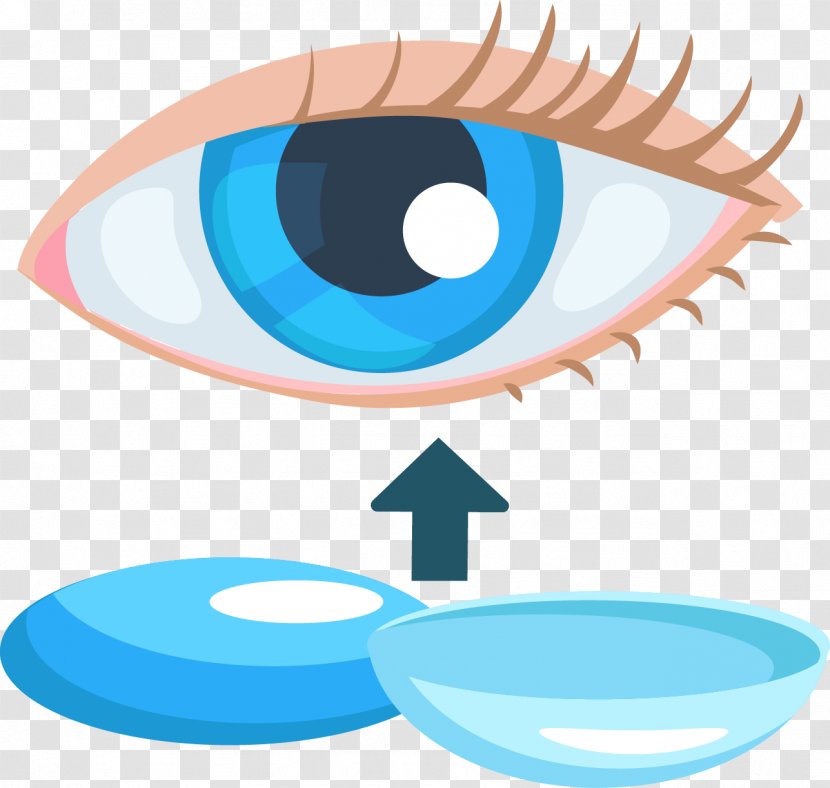 Eye Contact Lens Clip Art - Glasses - Lenses Transparent PNG