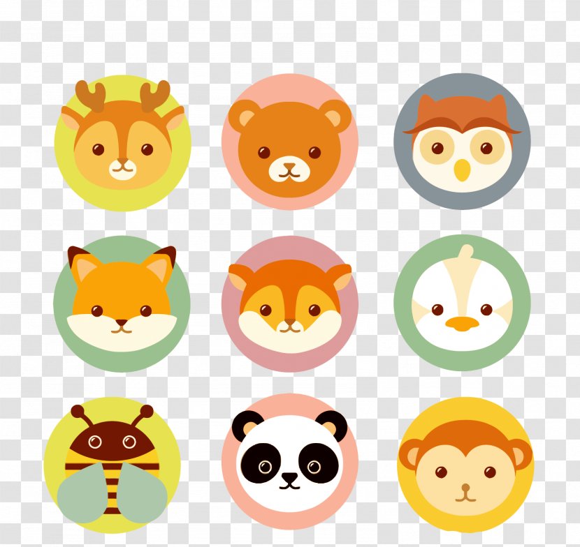 Giant Panda Red Bear Animal - Emoticon - Vector Avatar Transparent PNG