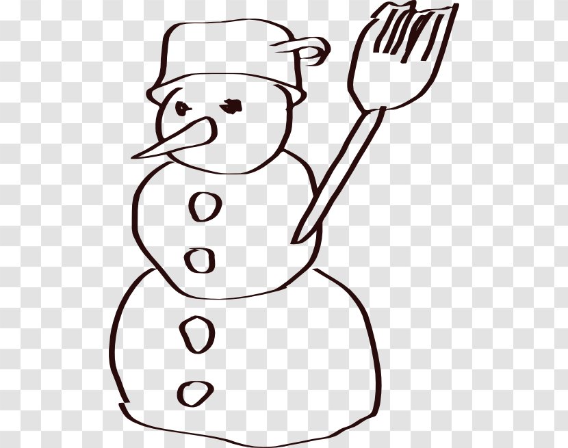 Coloring Book Snowman Drawing Clip Art - Silhouette Transparent PNG