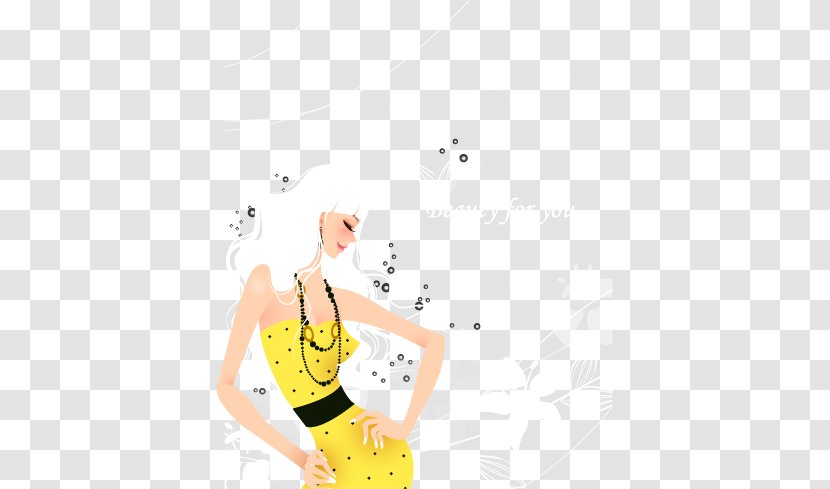 Poster Cartoon Fashion Material - Silhouette - Hand-painted Pattern Fashionable Women Transparent PNG