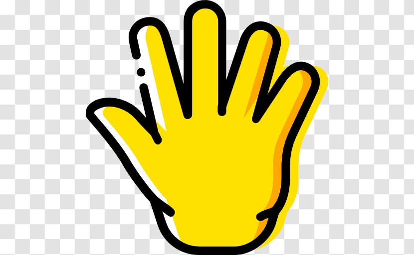 Index Finger Hand Gesture Clip Art - Yellow Transparent PNG