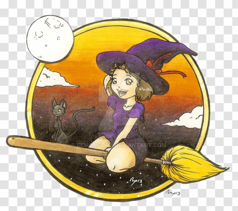 Witchcraft Yellow Color Cartoon - Food - Little Witch Transparent PNG