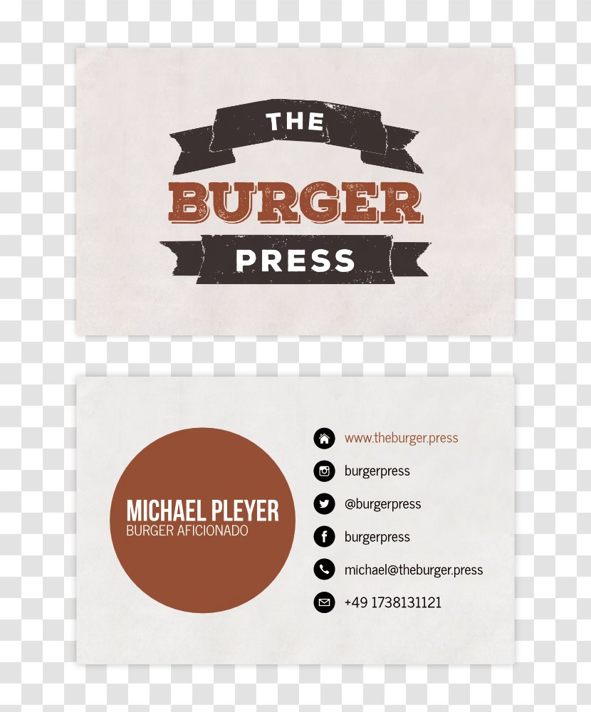 Logo Label Font - Burger Postcard Transparent PNG