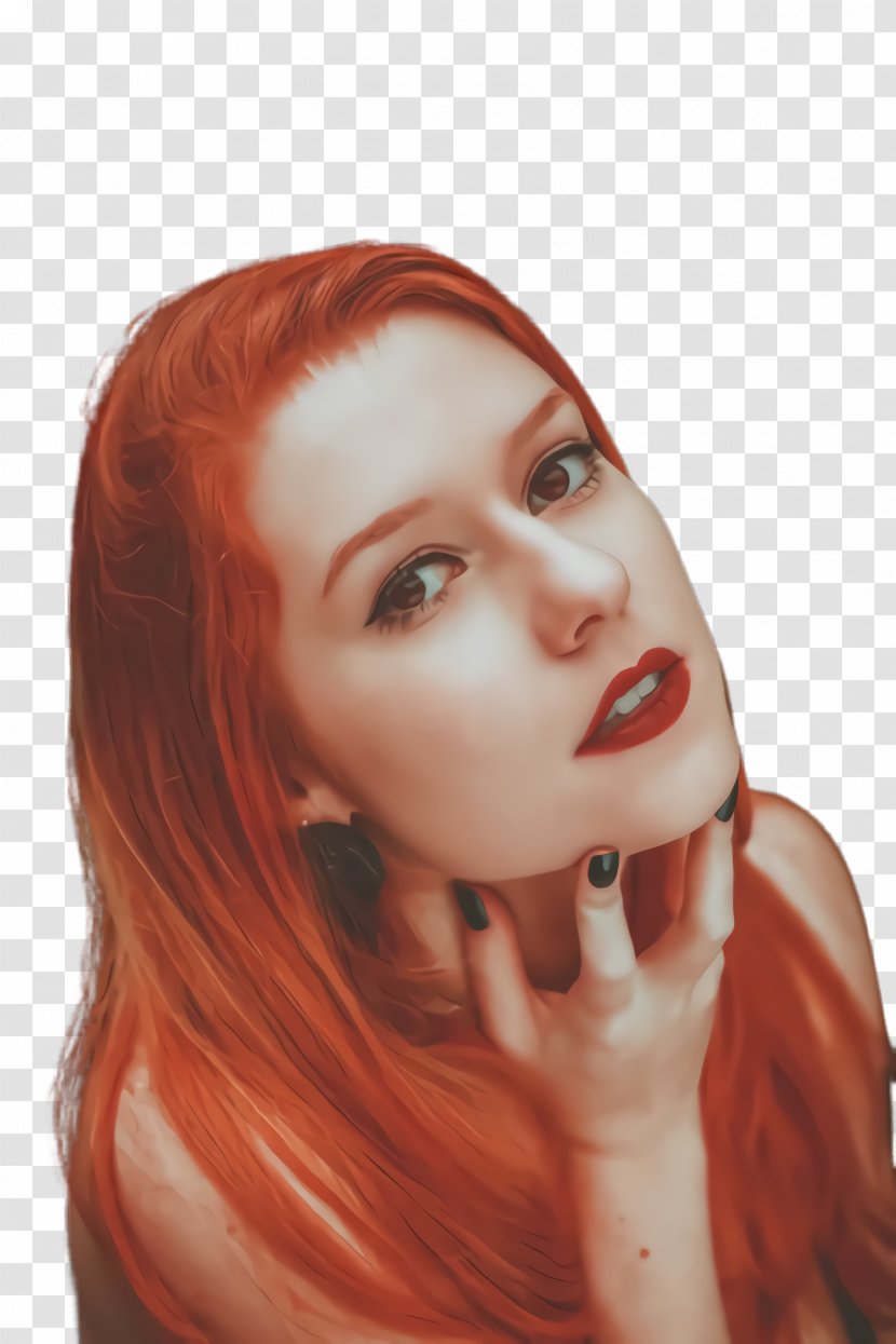 Face Hair Red Eyebrow Lip - Head Transparent PNG