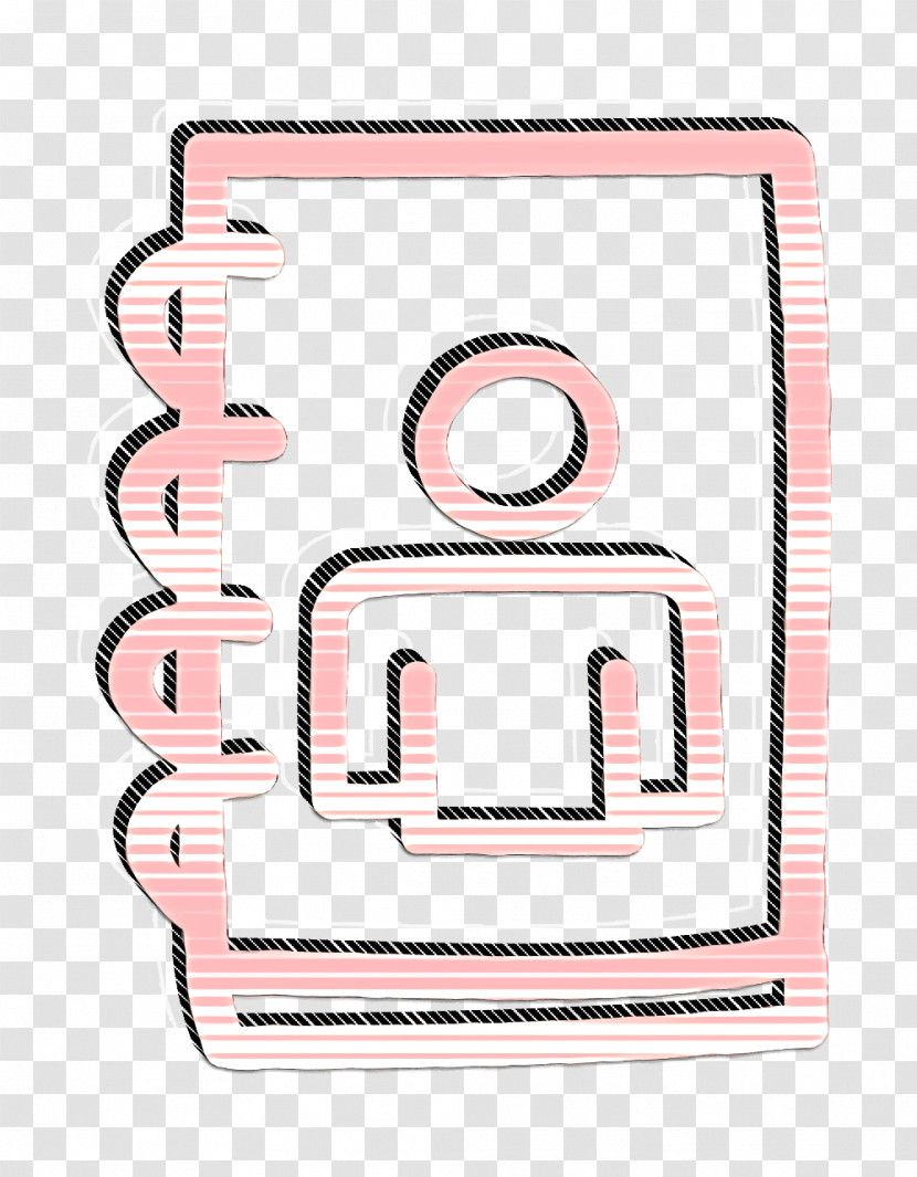 Hand Drawn Icon User Book Hand Drawn Symbol Icon Contact Icon Transparent PNG