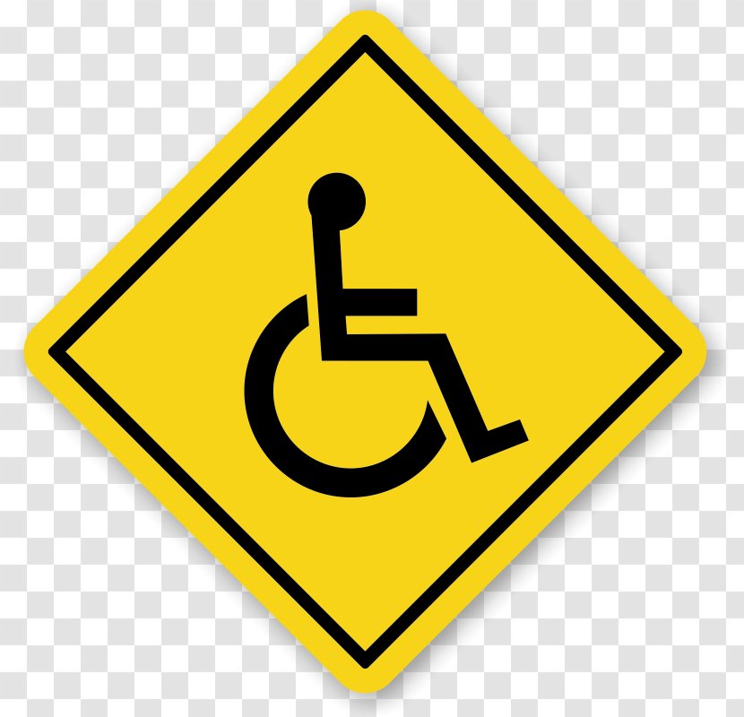 Disabled Parking Permit Disability International Symbol Of Access Traffic Sign - Wheelchair Transparent PNG