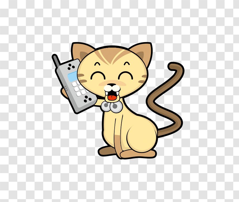 3D Computer Graphics STL Clip Art - Cat Like Mammal - The On Phone Transparent PNG