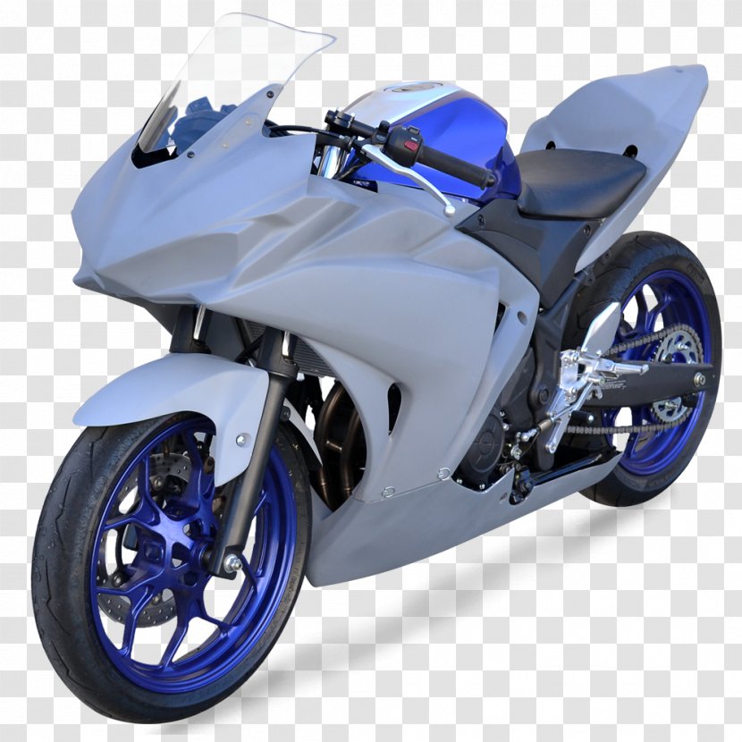 Yamaha YZF-R3 YZF-R1 Motor Company Motorcycle Fairing - Electric Blue Transparent PNG