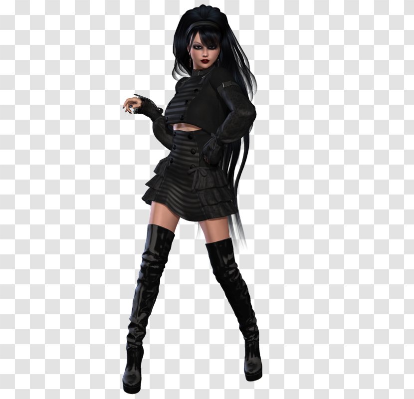 Black Hair Costume M - Flower - Yi Transparent PNG