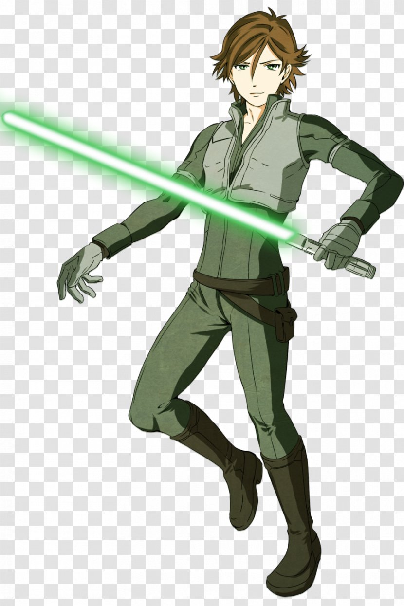 Anakin Skywalker Jacen Solo Luke Ben - Cartoon - Lightsaber Transparent PNG