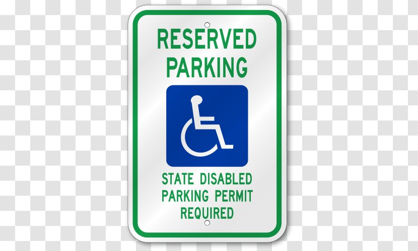 Disabled Parking Permit Disability Car Park Sign Americans With Disabilities Act Of 1990 - Signage - Handicap Symbol Transparent PNG