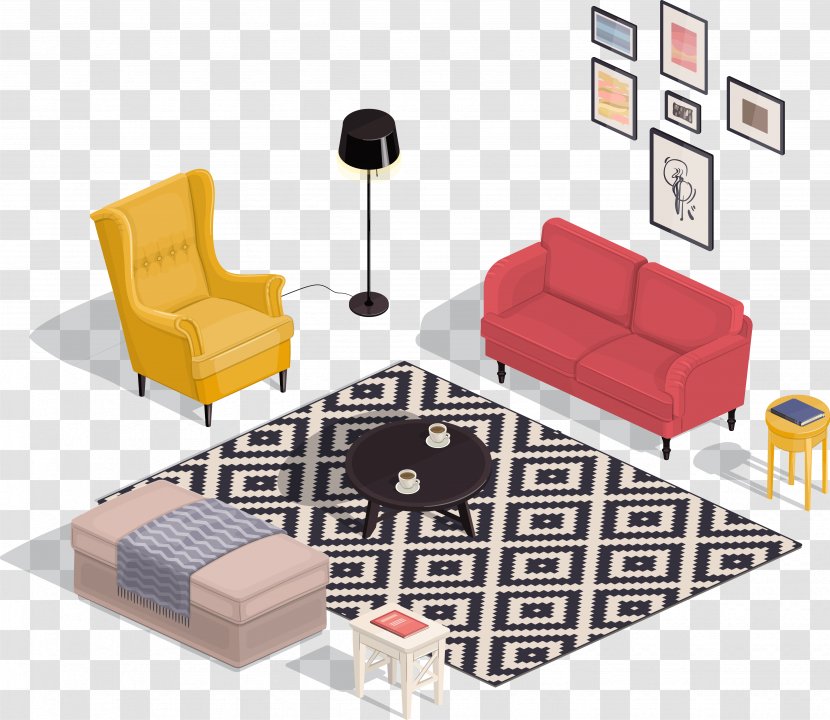 Living Room Interior Design Services - Art - Vector Transparent PNG