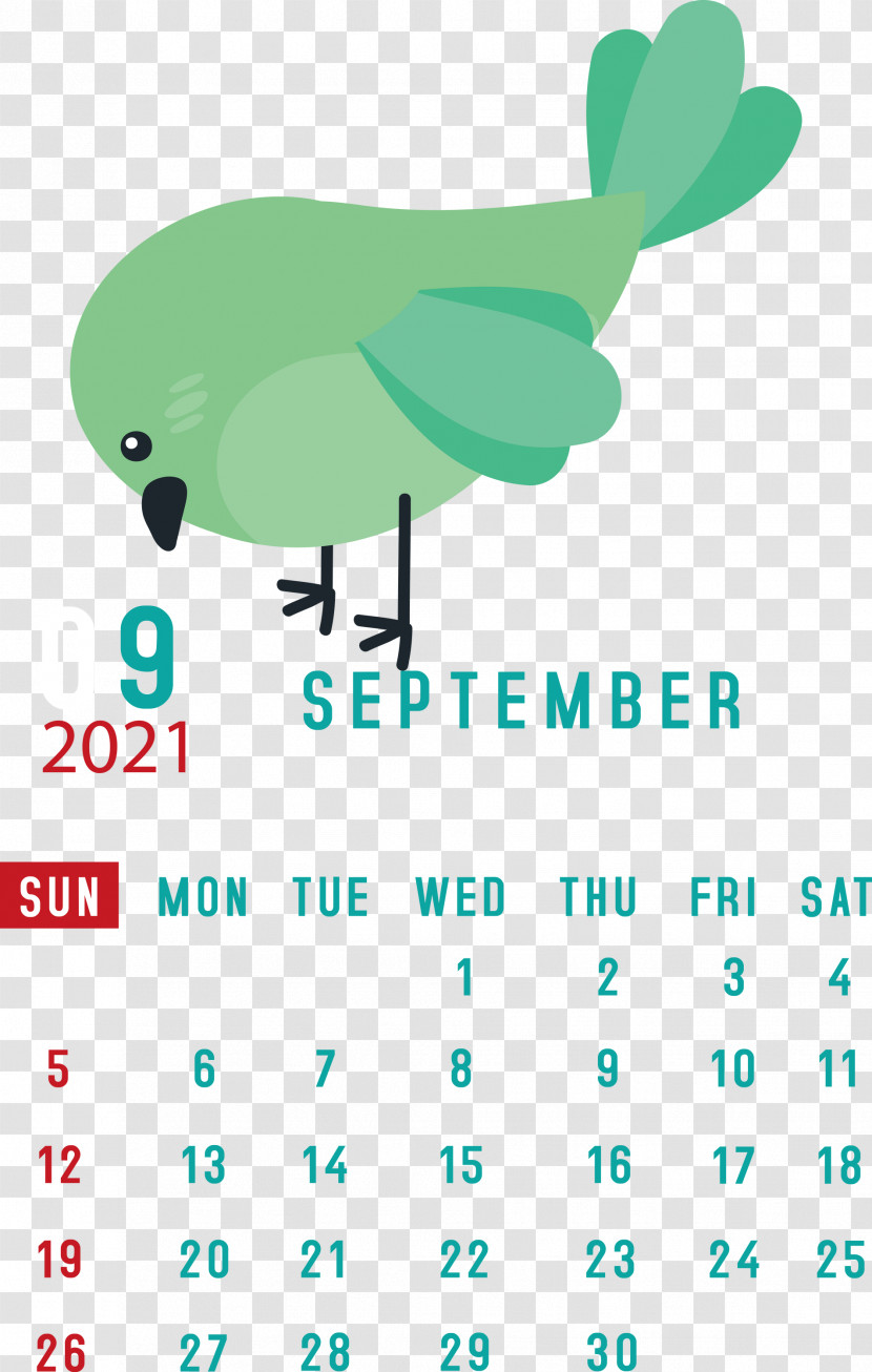 September 2021 Printable Calendar September 2021 Calendar Transparent PNG