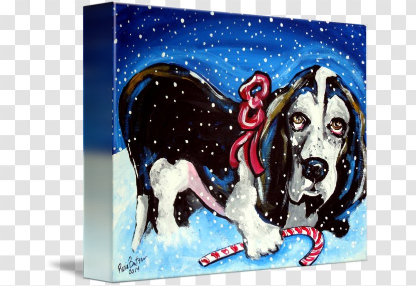 Canvas Painting Dog Art Texture - Winter Transparent PNG