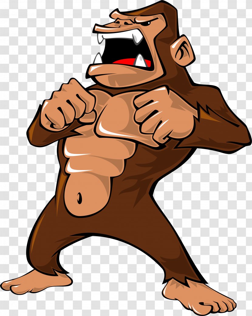 Ape Western Gorilla Grodd Clip Art - Monkey Transparent PNG