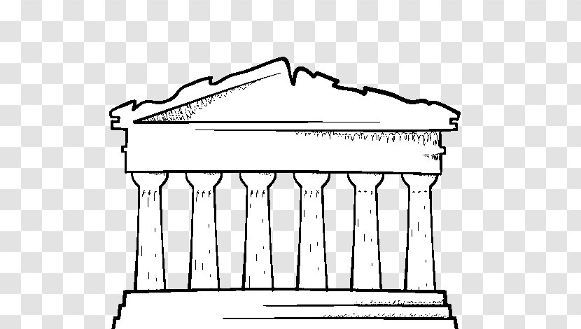 Parthenon Drawing Monument Coloring Book Building - Frame - Tree Transparent PNG