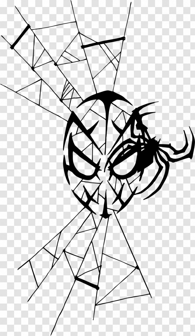 Spider-Man Drawing Tattoo - Line Art - Spider Transparent PNG