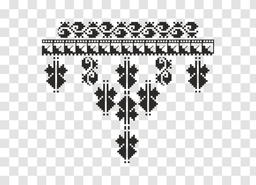 Romania Cross-stitch Embroidery Pattern - Symmetry - Traditional Transparent PNG